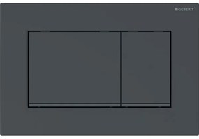 Clapeta actionare rezervor WC incastrat, Geberit Sigma20 (Sigma30), negru lucios, detalii negru mat, 115.883.DW.1