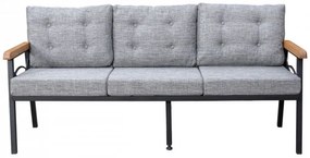 Set Mobilier Grădină, Metal / Spuma, Damla, 3 Piese, Gri Deschis