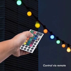 Lanț LED RGB de exterior STRING 13 m 15xLED/0,5W/230V IP44