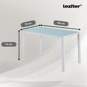 Portland 4+1 set de sufragerie alb