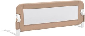 vidaXL Balustradă protecție pat copii, gri taupe, 120x42 cm, poliester