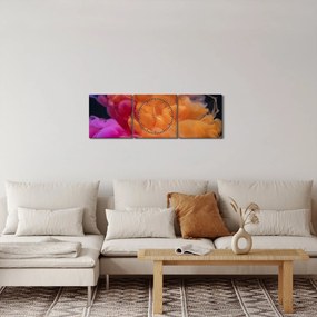 Tablou cu abstracție (cu ceas) (90x30 cm)