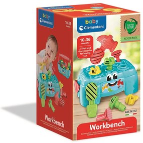Colorat Fix-It banc de lucru și cutie de unelte cu unelte Clementoni
