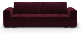 Canapea extensibila din catifea Milo Casa Luca, roșu închis