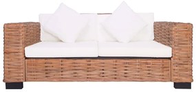 276283 vidaXL Set de canapele de grădină cu perne, 2 piese, ratan natural
