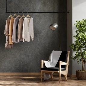 Stand umerase haine, Homs, 80x40 cm negru