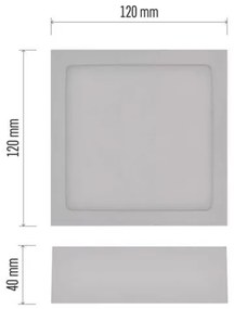 Plafonieră LED/7,6W/230V 3000/3500/4000K 12x12 cm alb