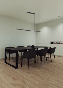 Lustra LED suspendata liniara MECA 28W negru 4000K