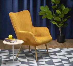 Fotoliu Amaro velvet mustariu H97 cm