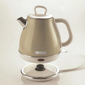 Cana electrica Ariete VINTAGE 2868/03, 1630W, 1 L, Corp metalic, Fierbere rapida, Baza fara fir, Bej