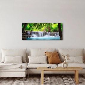 Tablou - Cascadă, albastru (120x50 cm)