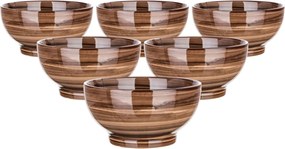 Set de 6 boluri Palas 14,3 cm, maro