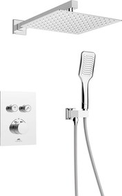 Sistem de dus incastrat Rubineta Thermo cu baterie termostatata finisaj crom lucios