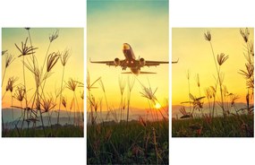 Tablou cu avionul ridicându-se spre zbor (90x60 cm)