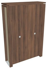 Dulap înalt pentru haine Verno+ S 140 x 46 x 210 cm, nuc / vanilie