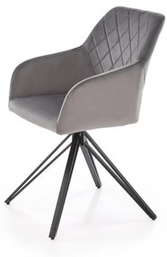 Scaun rotativ K535 velvet gri