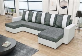 Expedo Colțar extensibil GRASSA U, 303x140, Kornet 10/Dolaro 4 gri
