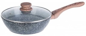 Tigaie WOK Kinghoff KH 1583, 24cm, Inductie, Triplu Strat de granit, Gri
