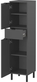 Dulap de baie gri antracit înalt, îngust 30x120 cm Arcena – Germania