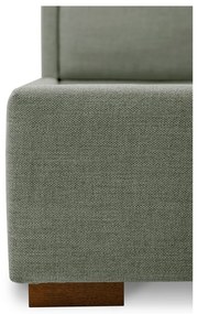 Pat matrimonial gri tapițat cu somieră 180x200 cm Dreamer – Scandic