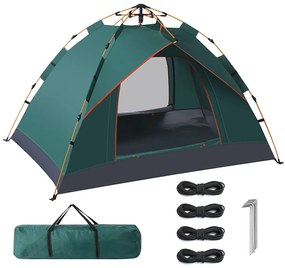 Cort pentru 3 persoane 2x2x1,35m, verde