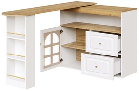 Dulap sideboard rotativ 360°, Alb | Aosom Romania