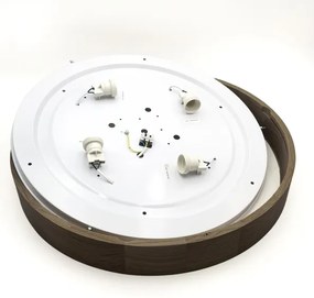 Brilagi - Plafonieră LED CARVALHO 4xE27/60W/230V, finisaj stejar-nuc, Ø 57,5 cm