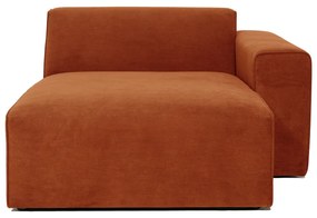 Modul pentru canapea portocaliu din catifea reiată (partea dreaptă) Sting - Scandic
