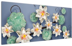Tablu cu nufăr (120x50 cm)