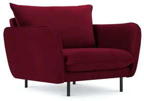 Fotoliu tapitat Vienna velvet/picioare negre – L95 x l92 x h95 cm