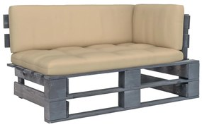 3066556 vidaXL Canapea de colț din paleți de grădină gri lemn pin impregnat