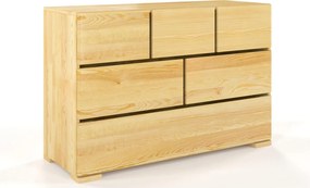 Comodă lemn masiv TerraCraft Pin 3+2+1 Sertare, 120 × 45 × 81 cm - Natural