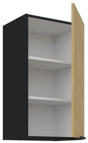 Dulap superior de bucătărie Carminia 40 G-72 1F (stejar cremona + negru). 1128010
