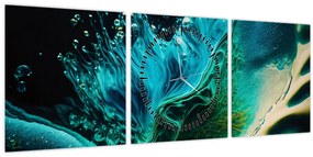 Tablou - Fundalul abstract (cu ceas) (90x30 cm)