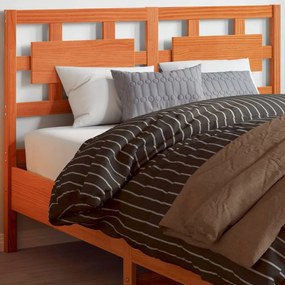 844230 vidaXL Tăblie de pat, maro ceruit, 135 cm, lemn masiv de pin