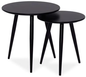 Set 2 buc. masă de cafea metalică Carylon (Negru). 1050045