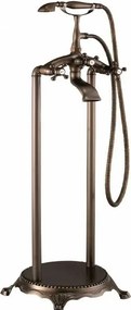 Baterie cada - dus freestanding Inter Ceramic retro bronz periat cu set de dus