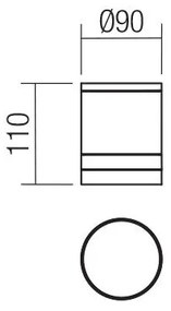 Plafonieră de exterior Redo 90519 CARGO 1xGU10/28W/230V IP54 antracit