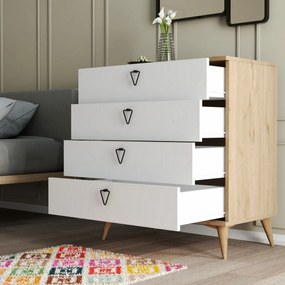 Comodă Versa White and Oak