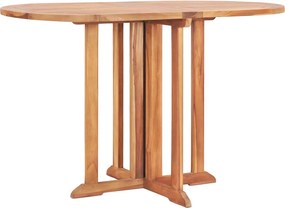 vidaXL Masă grădină pliabilă, fluture, 120x70x75 cm, lemn masiv de tec