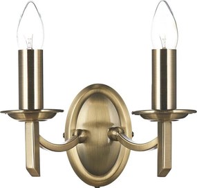 Där Lighting AMB0975 - Aplică de perete AMBASSADOR 2xE14/40W/230V alamă