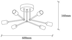 Plafonieră neagră Sparrow – Opviq lights