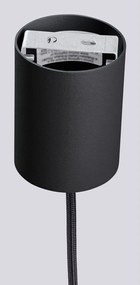 Lustră neagră cu abajur din sticlă ø 12 cm Orbital – Sollux