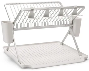Uscator de vase pliabil Brabantia SinkSide 1004152, Suport pentru ustensile, Rezistent la coroziune, Gri deschis
