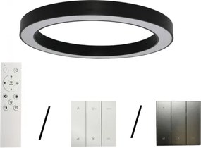 Plafonieră LED 115 W, 230 V, 3 temperaturi de culoare (3000/4000/6500 K), Ø 120 cm, negru