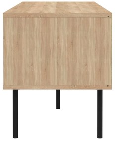 Comodă TV negru-natural cu aspect de lemn de stejar 165x40 cm Ampère – TemaHome