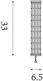 Aplica LED de perete baie metal aurie Vibrate 33cm