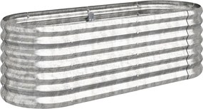 vidaXL Strat înălțat grădină 114x40x36 cm oțel galvanizat