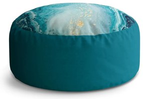 Taburet Circle pigment albastru, turcoaz