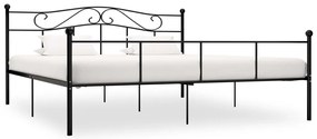 vidaXL Cadru de pat, negru, 180 x 200 cm, metal